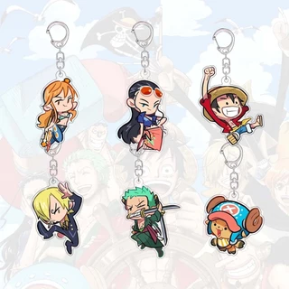 Chaveiro One Piece Cartoon Ornamento Anime Periférico Acrílico Pingente Chaveiros em Oferta na Shopee