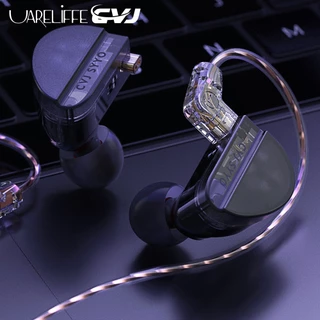 Fone De Ouvido Ajustável Uareliffe CVJ Konoka 3D Triplo Híbrido 1DD + 1BA + 1vibração Driver Earbud Ajuste De 4 Modos Mo
