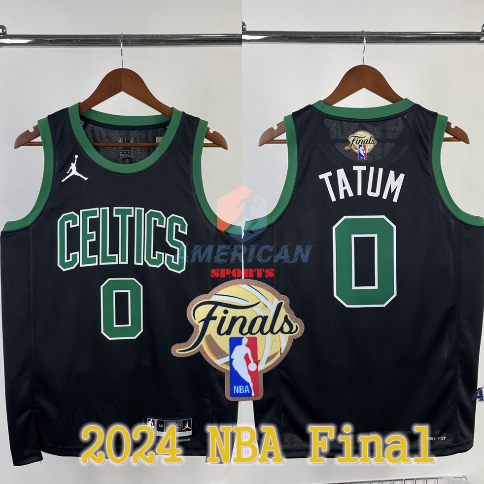 Camisa 2024 NBA Fianls Camiseta Boston Celtics Regata Jayson Tatum Camiseta Preto Basquetebol Jersey