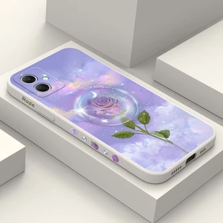 Estojo De Telefone Rosa Bolha Para Samsung Galaxy A15 A25 A35 A55 A05 A05S 4G 5G Capa De Silicone Líquido Com Padrão Lateral