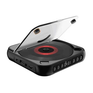 Leitor De CD Portátil BT Music Player Runner Com Capa À Prova De Poeira 6 Modos A-B Repetir Temporizador Controle Remoto Função De Reprodução Externa De Mesa Doméstica