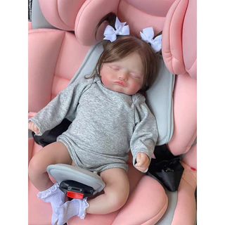 Reborn 45CM Já Acabado Bebê Boneca Renascida Rosalie Com Cabelo Enraizado Recém-Nascido Dorminhoco Feito À Mão De Aspecto Real Pintura 3d Pele Muitas Veias Detalhadas bebe
