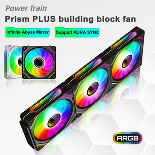 Ventilador De Bloco De Construção Prisma Power Train PLUS 5V/3PIN ARGB CPU Cooling Fan Efeito Espelho Infinito PWM Caixa Silenciosa Para PC
