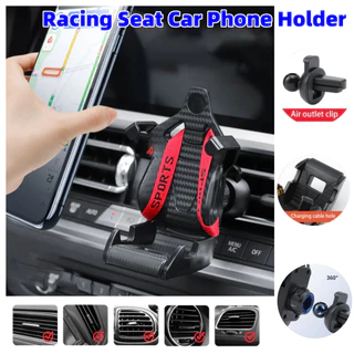 Projeto De Assento De Corrida Suporte De Telefone Para Carro Porta Móvel 360 ° Acessórios Internos Giratórios Carros Celulares
