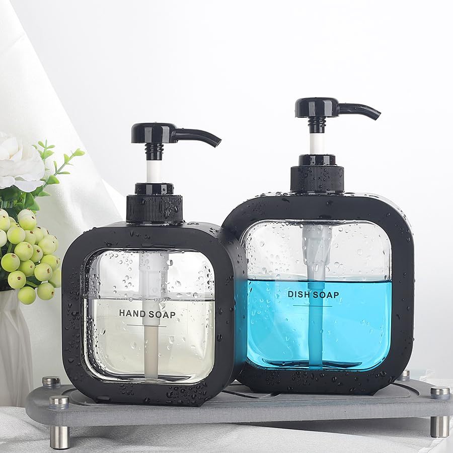 Dispensador De Sabão 300/500 ML Frascos Plástico Premium Bomba Para Cozinha