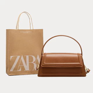 [Bolsa Feminina Zara 2024 Nova Pequena Quadrada casual De Moda Portátil De Ombro