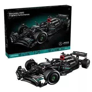 1642 pçs 1: 8 63cm Compatível Lego Tecnologia Maquinaria Conjunto Mercedes-Benz F1 Corrida Fórmula Montado Bloco de Construção Brinquedo Fórmula F1 Corrida Esporte Carro Modelo Decoração Presente de Aniversário