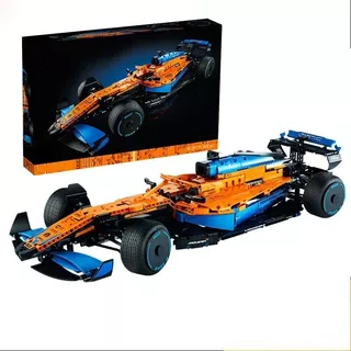 1: 8 65cm Compatível Lego McLaren Fórmula F1 Tecnologia Maquinaria Montada Blocos de Construção F1 Fórmula Carro Modelo Decoração Presente de Aniversário