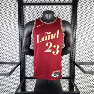 Cavaliers James No. da Temporada 24 Cleveland Cavaliers 23 City Edition Camisa de imprensa a quente