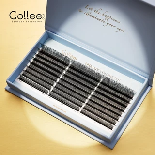 Gollee 24Row Premade Pestanas De Ventilador 3D/4D/5D/6D W Extensão De Fibra PBT Super Macia Em Forma De C/D Curl Individual