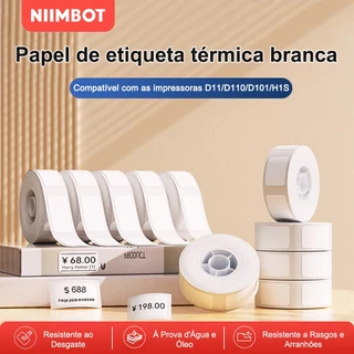 NIIMBOT D11/D110/D101 Etiquetas Brancas, Etiquetas de Código de Barras/Nome de Produto/Preço