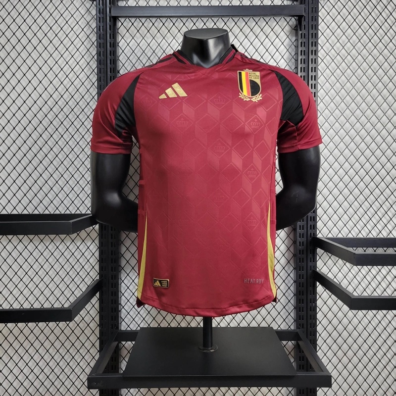 2024 Camisa De Futebol Bélgica Versão Jogador Home