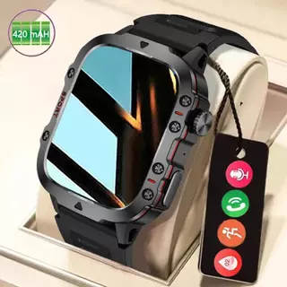 LIGE Novo Smart Watch Men Bluetooth Call Voice Assistant 1.96 Inch Tela Esportiva Smartwatch À Prova D