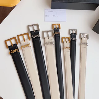 1: 1 cinto de couro das mulheres originais, largura: 2.0cm-3.0cm, cinto branco, cinto fino das mulheres, cinto preto, 100% couro, com caixa de marca e saco de poeira
