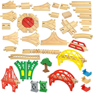 【 Thomas & Friends 】 Children Trem Ferroviário De Madeira Brinquedos De Pista Kids DIY Train Road Toy Compatível Ikea E