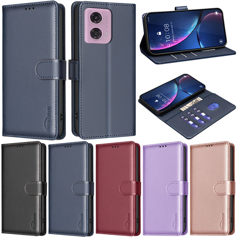 Custodia Portafoglio Motorola Moto G04/G04s/G24 - Cover Libro Con Supporto E Chiusura Magnetica - Foto 10