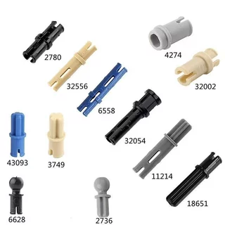 Moc Peças de tecnologia de pequenas partículas Bloco de construção de pinos EV3 9686 Acessórios Parafuso de pino de eixo liso 2780 3673 6558 3749