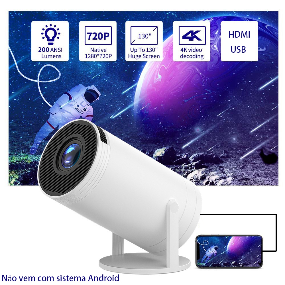 Mini Projetor Portátil 4K Conecte o celular Para Hdmi USB | Shopee Brasil