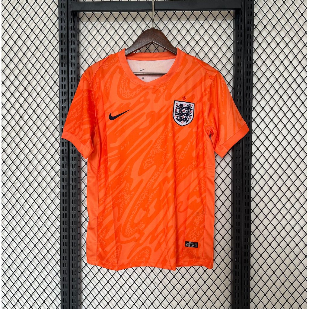 2024-25 inglaterra goleiro laranja camisa de futebol tailândia 1:1 (masculino)