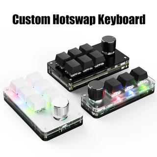 Programação Macro Teclado Personalizado RGB 3 Cópia Colar Mini Botão Photoshop Jogo Mecânico Hotswap Macropad