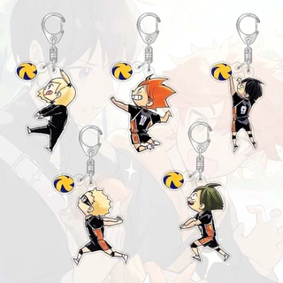 Chaveiro Haikyu Carton Anime Em Torno De Bolsas Acrílicas Porta-Chaves em Oferta na Shopee