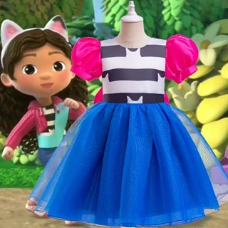 Gabby Vestido de Verão para Meninas Cosplay Princesa Vestido De 3-10 Anos Roupas Infantis