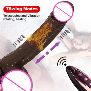 22cm Pênis de Borracha Preta com Vibrador, Pénis Falso Realista, Brinquedo Sexual Feminino