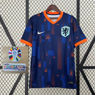 Camisa Futebol Masculino Holanda 2024 Jersey Azul Esportes (HL) Personalização