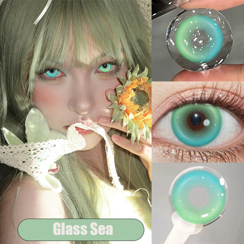 MILLCREEK 2pcs Lentes De Contato Laranja Rosa Com cosplay De Grau Fofas Série Strawberry Orange