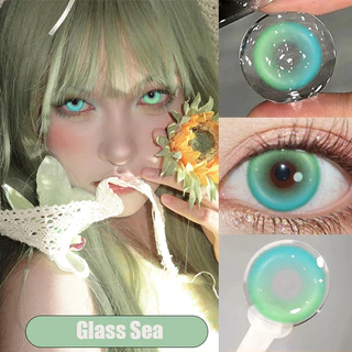 MILLCREEK 2pcs Lentes De Contato Laranja Rosa Com cosplay De Grau Fofas Série Strawberry Orange