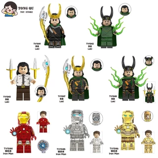 Super-herói Minifiguras Loki Homem de Ferro Bloco de Construção Boneca Coleção Modelo Presente de Aniversário Brinquedo