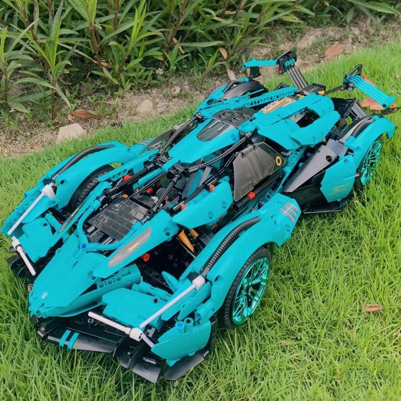 Lego Building Blocks Cyberpunk 911 Lamborghini Sports Car Carro de brinquedo para crianças Modelo Presente de aniversário
