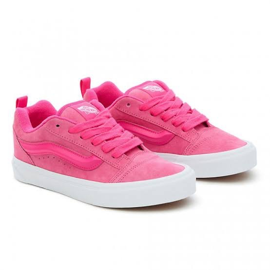 VA & 0ONS KNU SKOOL " NUBUCK PINK GLO " Dragão Fruta Antideslizante Resistente Ao Desgaste Sapatos Leves De Tábua Baixa Para Homens E Mulheres