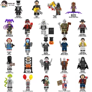 Minifiguras de Halloween Horror Doll Building Block Doll Collection Modelo de brinquedo de aniversário