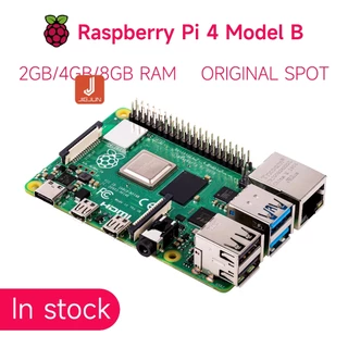 Placa Raspberry Pi 4 Modelo B 2GB 4GB 8GB RAM CPU 64 Bit 1.5Ghz RPi Dev Kit Com Adaptador De Energia ABS Case Leitor De Cartões TF Heat Sink