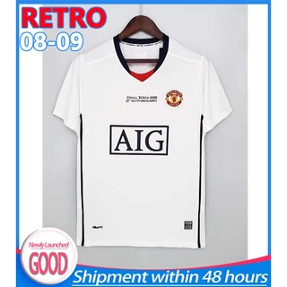 【 Retro 】 2008 2009 Manchester United Fora Da Liga Dos Campeões De Futebol Jerseys