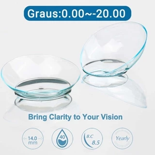 Lentes De Contato De Grau KSSEYE (P : 0.00 ~-20.00) Maquiagem Anual/Natural 1 Par (2pcs) 14.0mm Transparentes em Oferta na Shopee