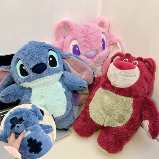 houl Anime Kawaii Turo Lilo Stitch Plush Água Quente Garrafa De Para O Inverno Lar Da Mulher Enchimento Brinquedos Monstruosos Aquecedores