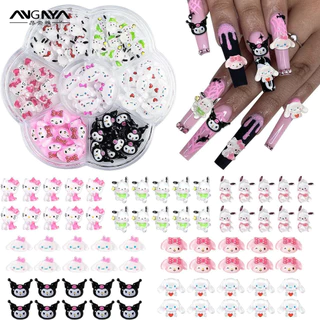 ANGNYA 70Pcs Sanrio Nail Charms Kit Kawaii Hello Kitty Kuromi Canela Jóias De Unhas De Bricolage em Oferta na Shopee