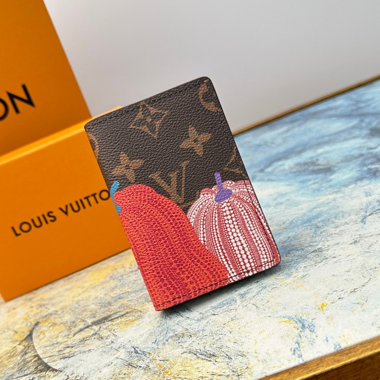 Homens Mulheres Estilo LV/Lou-is Vuitton Carteira de Couro Genuíno Lou-is Vuitton