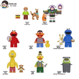 Anime Minifigures Sesame Street Scooby-Doo Building Block Bonecas Colecionáveis mini Brinquedos Modelo