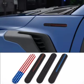 2PC 3D Metal Alumínio Eua Bandeira América Modificação Logotipo Geral Motocicleta Auto Side Rear Decorativo Emblema Decalque Substituição