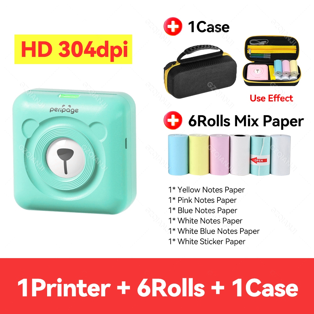 Peripage A6 304DPI Mini Photo Printer Impressora portátil sem fio