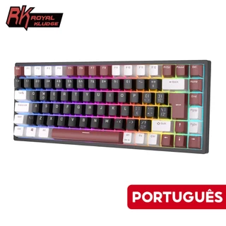 RK ROYAL KLUDGE RK84 Warrior 84 Teclas RGB Teclado Mecânico Sem Fio De Modo Triplo Com ISO Layout
