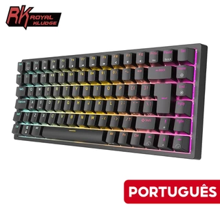 Royal Kludge RK84/RK857 Teclado Mecânico RGB Retroiluminado Bluetooth 2.4G
