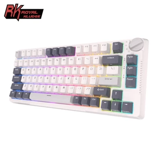RK H81 Royal Kludge 81 Estrutura De Gaxeta De Chave Tri-Modo RGB Com Fio Bluetooth 2.4G Sem 3 Modos