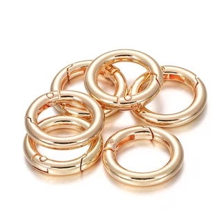 St.kunkka 5pcs Saco de Liga de Zinco Fivela de Chave de Mola Redonda 17.5mm para Jóias de Bricolage Fazendo Chaveiro de Corrente para Celular