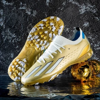 2024 World Cup sapatos de futebol específicos, respiráveis e amortecedores botas de competição profissional ao ar livre, chuteira camp, tamanhos europeus: 35-45 (vídeo ao vivo)