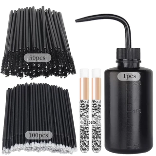 153PCS Kits De Extensão De Cílios Com Aplicador De Varinhas De Máscara E Microescova Pincéis 250ml Nariz De Shampoo