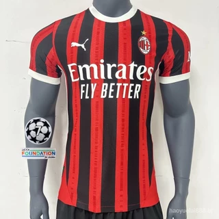 Jogador Versão 24-25 AC Milan home Jersey Top Football Shirt Camisa De Alta Qualidade Manga Curta